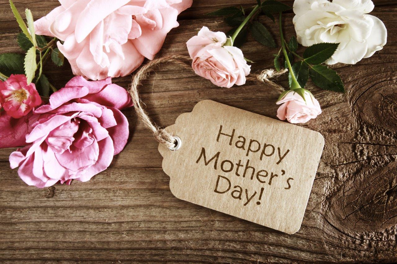 Mother's Day display sign with flowers