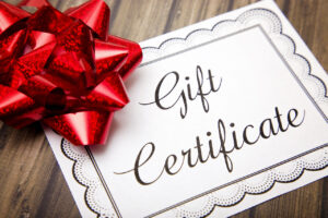 gift certificate