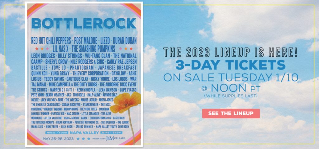 Bottlerock 3 deals day pass