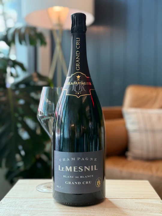 Le Mesnil Grand Cru bottle of wine at Compline Wine Shop in Napa